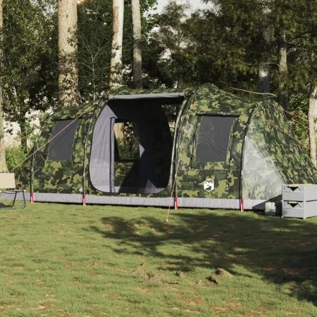 Tienda de campaña túnel para 4 personas impermeable camuflaje by , tents - Ref: Foro24-4009415, Price: 223,93 €, Discount: %