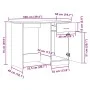 Escritorio de madera de ingeniería envejecida 100x50x76 cm by , Desks - Ref: Foro24-855954, Price: 84,17 €, Discount: %