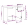 Escritorio de madera de ingeniería envejecida 100x50x76 cm von , Schreibtische - Ref: Foro24-855954, Preis: 85,50 €, Rabatt: %