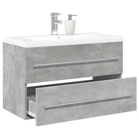 Set muebles de baño 2 piezas madera contrachapada gris hormigón by , Bathroom furniture - Ref: Foro24-3324921, Price: 197,33 ...