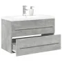 Set muebles de baño 2 piezas madera contrachapada gris hormigón by , Bathroom furniture - Ref: Foro24-3324921, Price: 197,33 ...