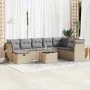 Set de sofás de jardín con cojines 9 pzas ratán sintético beige von , Gartensets - Ref: Foro24-3325345, Preis: 565,55 €, Raba...