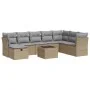Set de sofás de jardín con cojines 9 pzas ratán sintético beige von , Gartensets - Ref: Foro24-3325345, Preis: 565,55 €, Raba...
