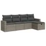 Juego de sofás jardín con cojines 5 pzas ratán sintético gris by , Garden sets - Ref: Foro24-3325366, Price: 311,87 €, Discou...