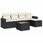 Set de sofás de jardín 6 piezas y cojines ratán sintético negro by , Garden sets - Ref: Foro24-3325372, Price: 345,23 €, Disc...
