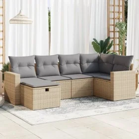 Juego de sofás jardín con cojines 6 pzas ratán sintético beige von , Gartensets - Ref: Foro24-3325385, Preis: 422,70 €, Rabat...