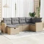 Juego de sofás jardín con cojines 6 pzas ratán sintético beige by , Garden sets - Ref: Foro24-3325385, Price: 422,70 €, Disco...