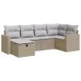 Juego de sofás jardín con cojines 6 pzas ratán sintético beige by , Garden sets - Ref: Foro24-3325385, Price: 422,70 €, Disco...