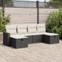 Set de sofás de jardín 6 piezas y cojines ratán sintético negro by , Garden sets - Ref: Foro24-3325422, Price: 340,18 €, Disc...