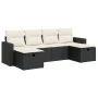 Set de sofás de jardín 6 piezas y cojines ratán sintético negro by , Garden sets - Ref: Foro24-3325422, Price: 340,18 €, Disc...