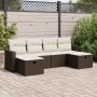 Set sofás de jardín 6 piezas y cojines ratán sintético marrón by , Garden sets - Ref: Foro24-3325429, Price: 375,97 €, Discou...