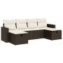 Set sofás de jardín 6 piezas y cojines ratán sintético marrón by , Garden sets - Ref: Foro24-3325429, Price: 375,97 €, Discou...