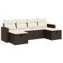 Set sofás de jardín 6 piezas y cojines ratán sintético marrón by , Garden sets - Ref: Foro24-3325429, Price: 386,03 €, Discou...