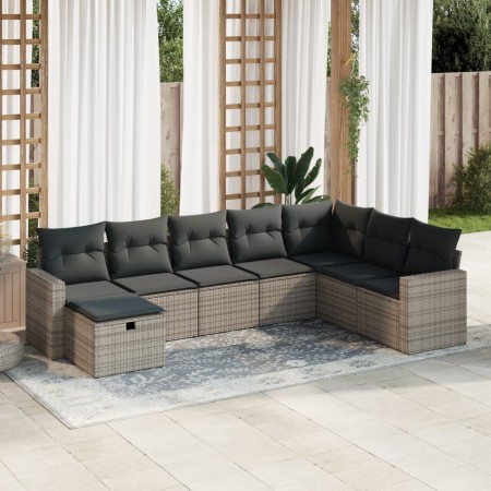 Set de sofás de jardín y cojines 8 piezas ratán sintético gris von , Gartensets - Ref: Foro24-3325436, Preis: 514,92 €, Rabat...
