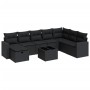 Set de sofás de jardín con cojines 9 pzas ratán sintético negro by , Garden sets - Ref: Foro24-3325441, Price: 570,60 €, Disc...