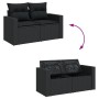 Set de sofás de jardín con cojines 9 pzas ratán sintético negro by , Garden sets - Ref: Foro24-3325441, Price: 570,60 €, Disc...
