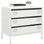 Aparador de acero laminado en frío blanco 68x39x58,5 cm de , Aparadores - Ref: Foro24-851297, Precio: 82,75 €, Descuento: %