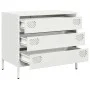 Aparador de acero laminado en frío blanco 68x39x58,5 cm de , Aparadores - Ref: Foro24-851297, Precio: 82,75 €, Descuento: %