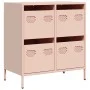 Aparador de acero laminado en frío rosa 68x39x73,5 cm by , Sideboards - Ref: Foro24-851257, Price: 134,31 €, Discount: %