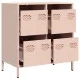 Aparador de acero laminado en frío rosa 68x39x73,5 cm by , Sideboards - Ref: Foro24-851257, Price: 134,31 €, Discount: %