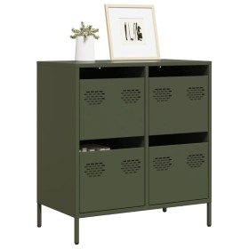 Aparador de acero laminado en frío verde oliva 68x39x73,5 cm von , Sideboards - Ref: Foro24-851260, Preis: 101,11 €, Rabatt: %