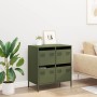 Aparador de acero laminado en frío verde oliva 68x39x73,5 cm von , Sideboards - Ref: Foro24-851260, Preis: 101,11 €, Rabatt: %