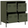 Aparador de acero laminado en frío verde oliva 68x39x73,5 cm von , Sideboards - Ref: Foro24-851260, Preis: 101,11 €, Rabatt: %