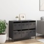 Aparador de acero laminado en frío negro 101,5x39x73,5 cm de , Aparadores - Ref: Foro24-851262, Precio: 127,05 €, Descuento: %