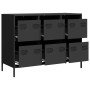 Aparador de acero laminado en frío negro 101,5x39x73,5 cm de , Aparadores - Ref: Foro24-851262, Precio: 127,05 €, Descuento: %