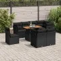 Set de sofás de jardín con cojines 9 pzas ratán sintético negro by , Garden sets - Ref: Foro24-3326939, Price: 629,25 €, Disc...