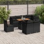 Set de sofás de jardín con cojines 9 pzas ratán sintético negro by , Garden sets - Ref: Foro24-3326939, Price: 651,00 €, Disc...