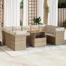 Juego de sofás jardín con cojines beige 10 pzas ratán sintético by , Garden sets - Ref: Foro24-3326970, Price: 693,95 €, Disc...