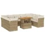 Juego de sofás jardín con cojines beige 10 pzas ratán sintético by , Garden sets - Ref: Foro24-3326970, Price: 693,95 €, Disc...