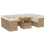 Juego de sofás jardín con cojines beige 10 pzas ratán sintético by , Garden sets - Ref: Foro24-3326970, Price: 709,42 €, Disc...