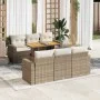Set sofás de jardín 7 piezas y cojines ratán sintético beige by , Garden sets - Ref: Foro24-3326998, Price: 580,27 €, Discoun...