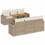 Set sofás de jardín 7 piezas y cojines ratán sintético beige von , Gartensets - Ref: Foro24-3326998, Preis: 593,23 €, Rabatt: %
