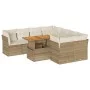 Set de sofás de jardín con cojines 9 pzas ratán sintético beige by , Garden sets - Ref: Foro24-3326907, Price: 648,21 €, Disc...