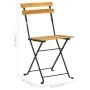 Folding terrace bistro chairs 4 units solid acacia wood by vidaXL, Garden chairs - Ref: Foro24-313161, Price: 162,84 €, Disco...