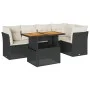 Set de sofás de jardín 6 piezas y cojines ratán sintético negro by , Garden sets - Ref: Foro24-3326926, Price: 407,88 €, Disc...