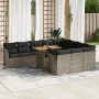 Set de sofás de jardín 11 pzas y cojines ratán sintético gris by , Garden sets - Ref: Foro24-3326979, Price: 734,78 €, Discou...