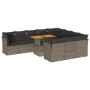 Set de sofás de jardín 11 pzas y cojines ratán sintético gris von , Gartensets - Ref: Foro24-3326979, Preis: 711,42 €, Rabatt: %
