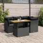 Set de muebles de jardín 5 pzas y cojines ratán sintético negro von , Gartensets - Ref: Foro24-3326918, Preis: 378,33 €, Raba...