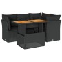Set de muebles de jardín 5 pzas y cojines ratán sintético negro by , Garden sets - Ref: Foro24-3326918, Price: 399,34 €, Disc...