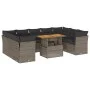 Set de sofás de jardín y cojines 10 pzas ratán sintético gris by , Garden sets - Ref: Foro24-3326972, Price: 640,62 €, Discou...
