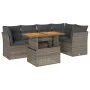 Set de muebles de jardín 6 pzas y cojines ratán sintético gris by , Garden sets - Ref: Foro24-3326930, Price: 407,92 €, Disco...