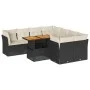 Set de sofás de jardín con cojines 9 pzas ratán sintético negro by , Garden sets - Ref: Foro24-3326905, Price: 579,21 €, Disc...