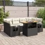 Set de sofás de jardín 7 pzas con cojines ratán sintético negro by , Garden sets - Ref: Foro24-3327115, Price: 488,31 €, Disc...
