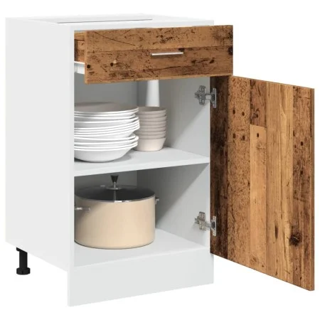 Armario inferior cajón cocina madera envejecida 50x46x81,5 cm de , Armarios de cocina - Ref: Foro24-856086, Precio: 88,23 €, ...