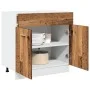 Armario inferior cajón madera envejecida 80x46x81,5 cm von , Küchenschränke - Ref: Foro24-856092, Preis: 107,18 €, Rabatt: %