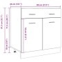 Armario inferior cajón madera envejecida 80x46x81,5 cm von , Küchenschränke - Ref: Foro24-856092, Preis: 109,37 €, Rabatt: %